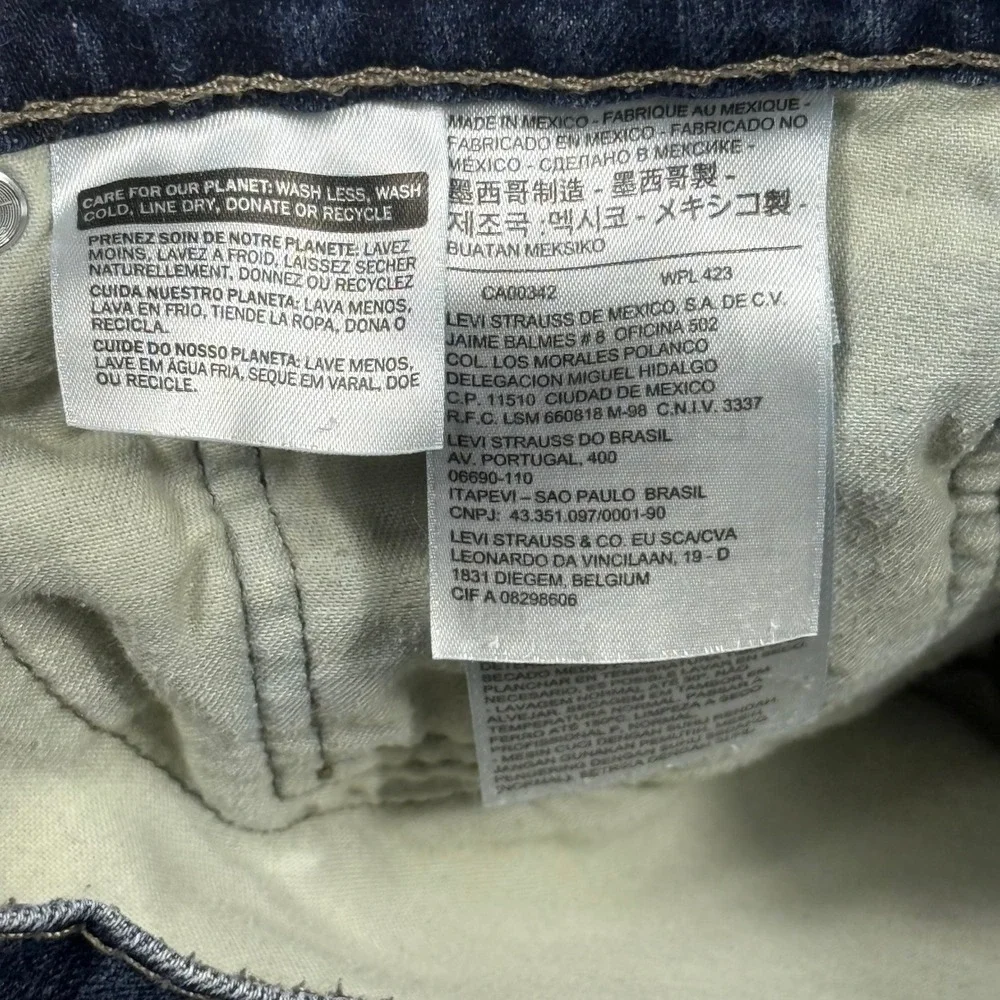 Levis 511 Slim Fit Jeans Mens 36x32 Blue Medium Wash Denim Pants 04511-1472